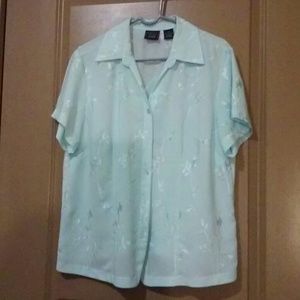 Light blue button up women's blouse- Laura Scott